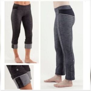 LULULEMON ATHLETICA RIDE ON CROP LEGGINGS - INDIGO DENIM